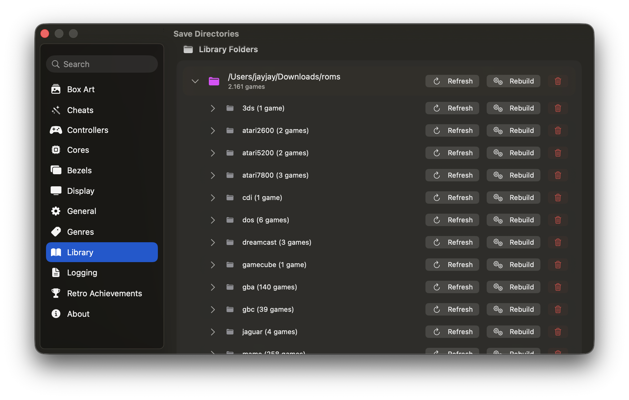 ROM Directories Configuration